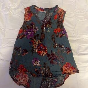 Floral Sleeveless Top - Multicolor
